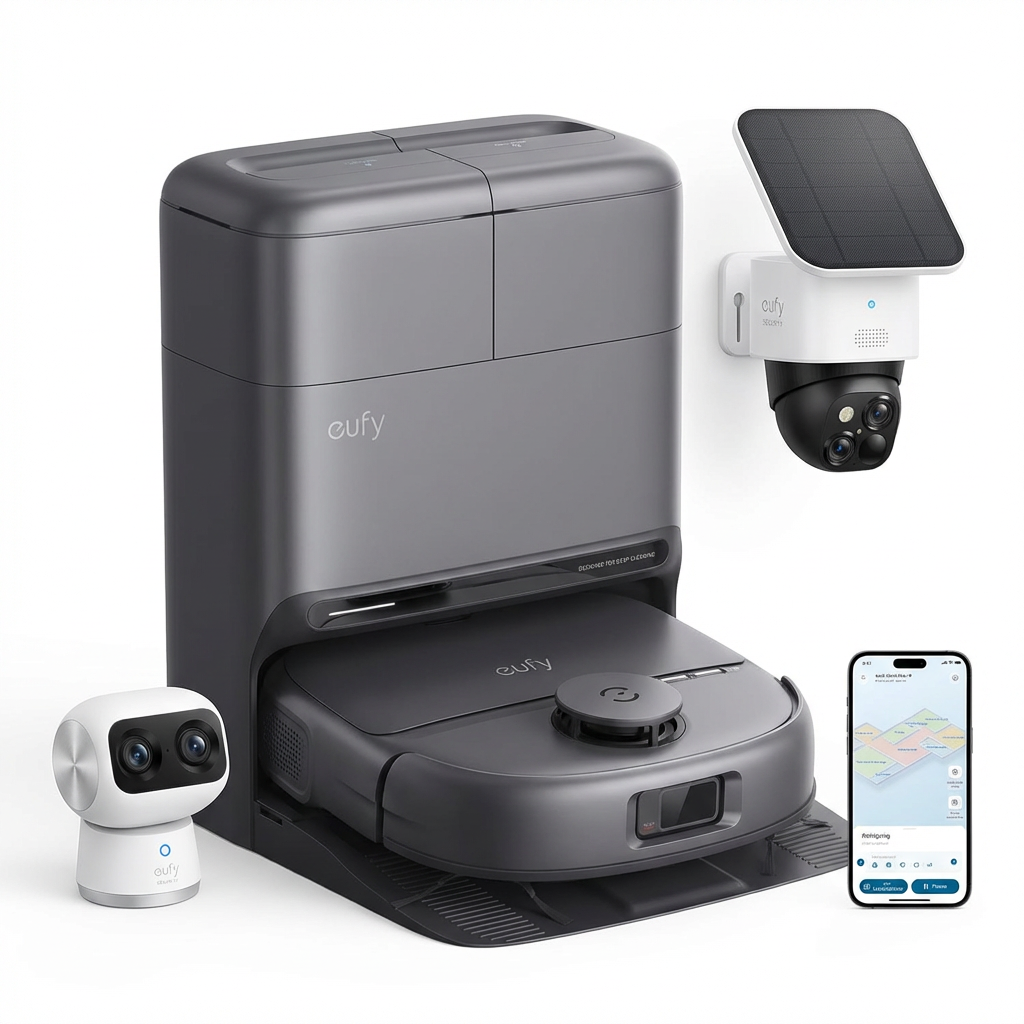 eufy Robot Vacuum Omni C28 + SoloCam S340 + Indoor Cam S350