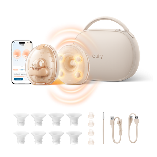 eufy S2 Pro Massaging Heated Electric Breast Pump with Charging Case